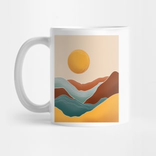 Modern Earthy Tones Mountains 35 Mug
